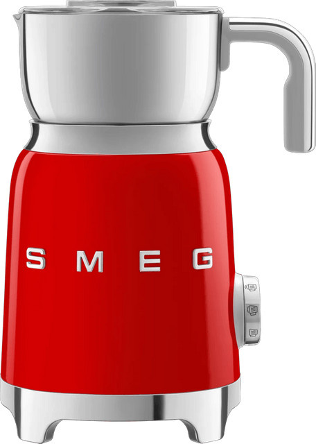 Smeg Milchaufschäumer MFF11RDEU Rot mit Edelstahl-Elementen und Cocoa-Funktion - Bild 1