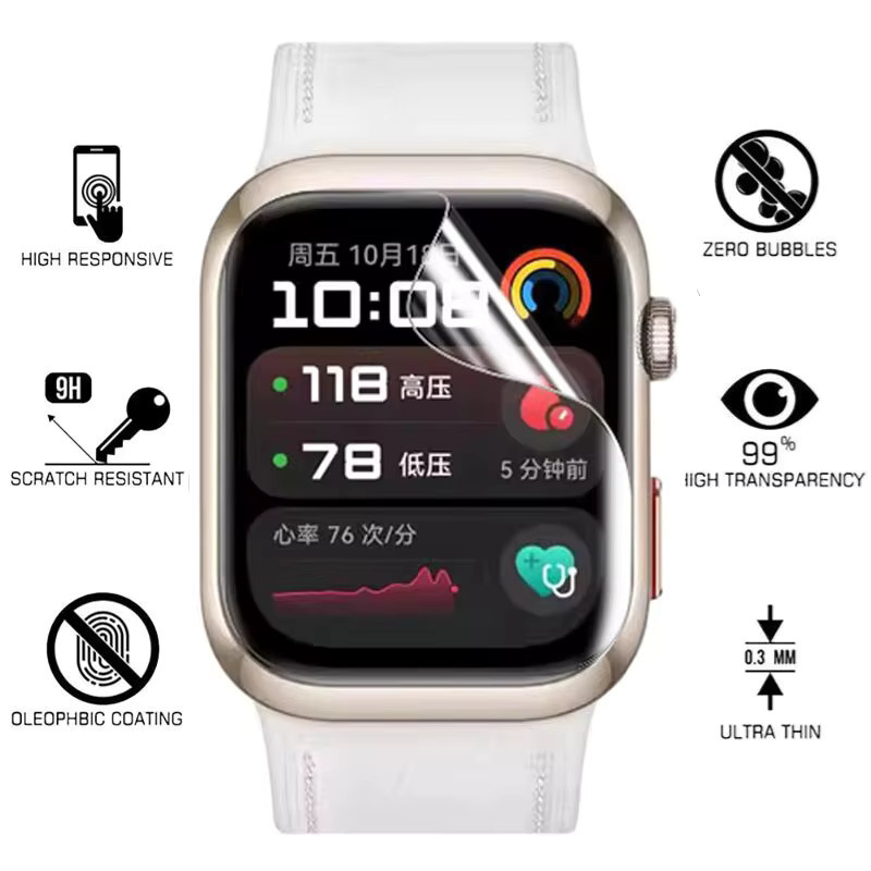 Huawei Uhrenzubehör, Hydrogel Screen Protector, transparent, Huawei Uhr D2 - Bild 2