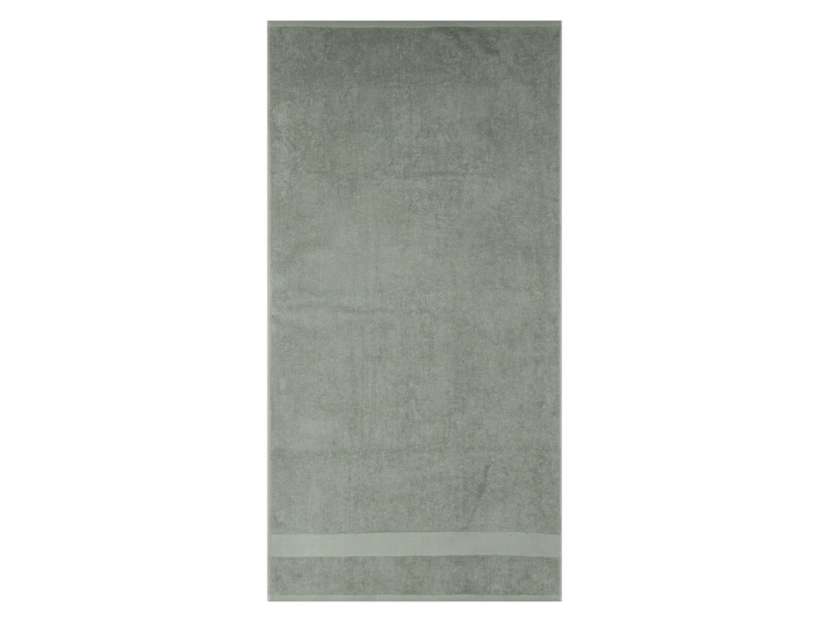 LIVARNO Frottier-Duschtuch aus Baumwolle in Mint mit Bordüre und Oeko-Tex Standard 100, Breite: 140 cm - Bild 2