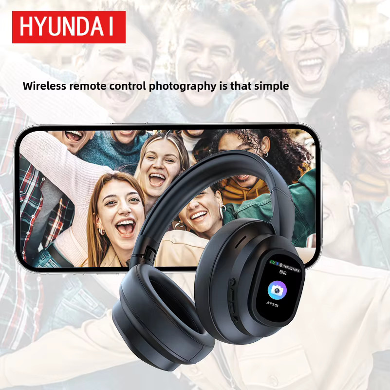 Hyundai X1PRO Kabellose Bluetooth 6.0 Kopfhörer mit AI-Übersetzung für über 100 Sprachen und magnetischem Touch-Control-LED-Bildschirm in Schwarz - Bild 5