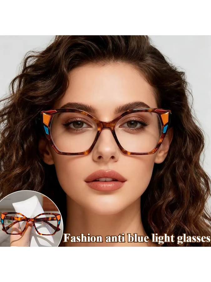 Korrektionsbrille Damen, Vollrand, quadratisch, Anti-Blaulicht - Bild 4