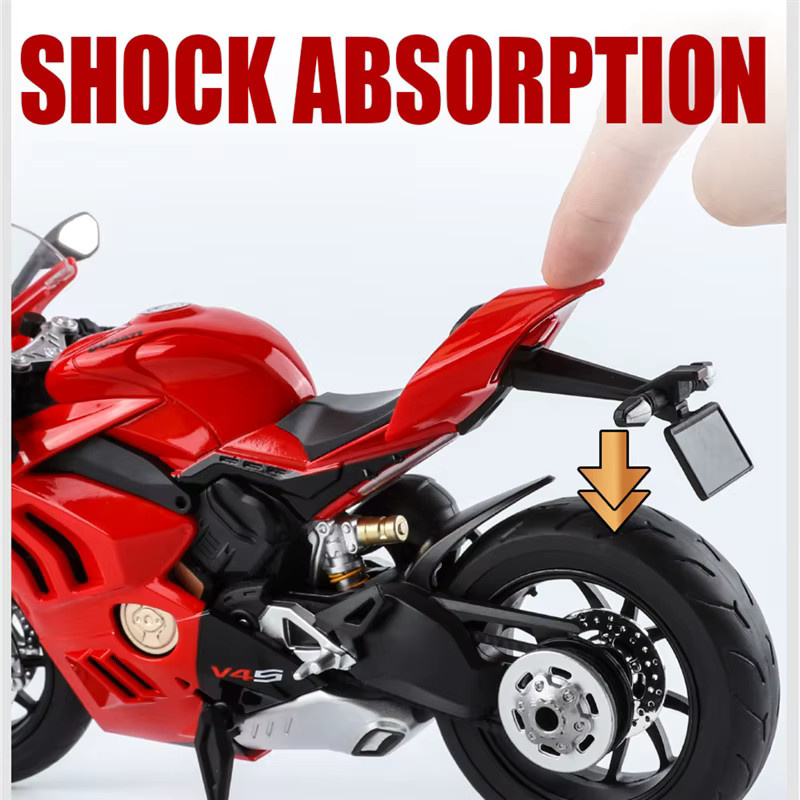 WELLY Rennmotorrad, Modell, 1:9, Metall, mit Licht, Rot - Bild 4