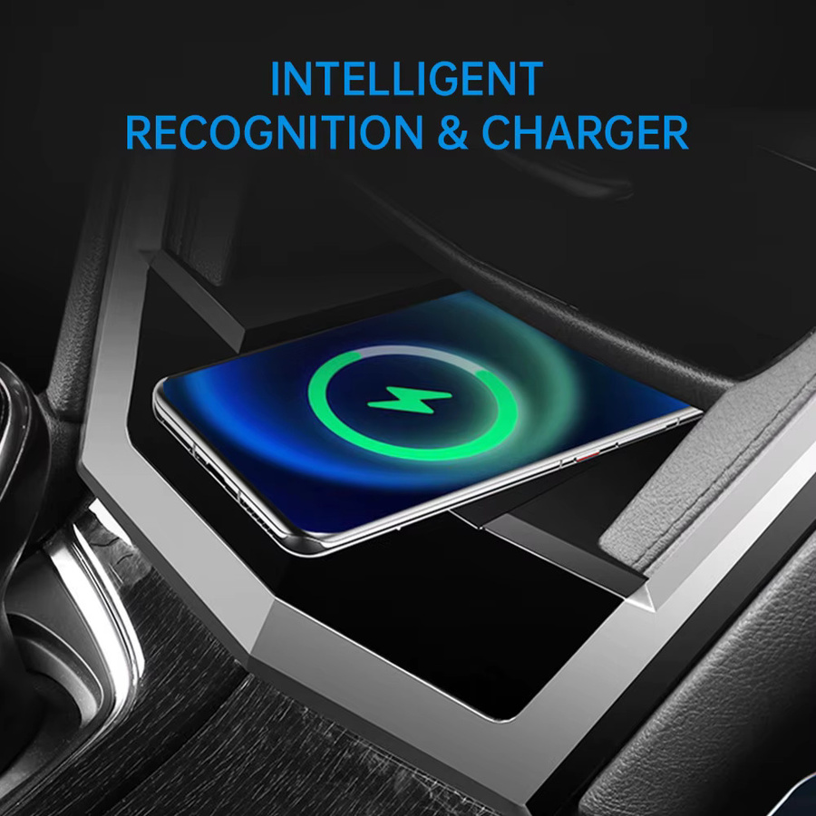 MOCENDO Kabelloses Autoladegerät mit USB-Ladepad für Cadillac XT5 2016-2024 und XT6 2020-2024 in Schwarz - Bild 2