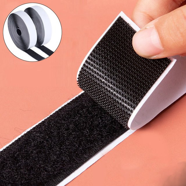 Magisches Klebeband extra stark, doppelseitiges Klettband in Schwarz, Breite: 2 cm, Länge: 5 m - Bild 1