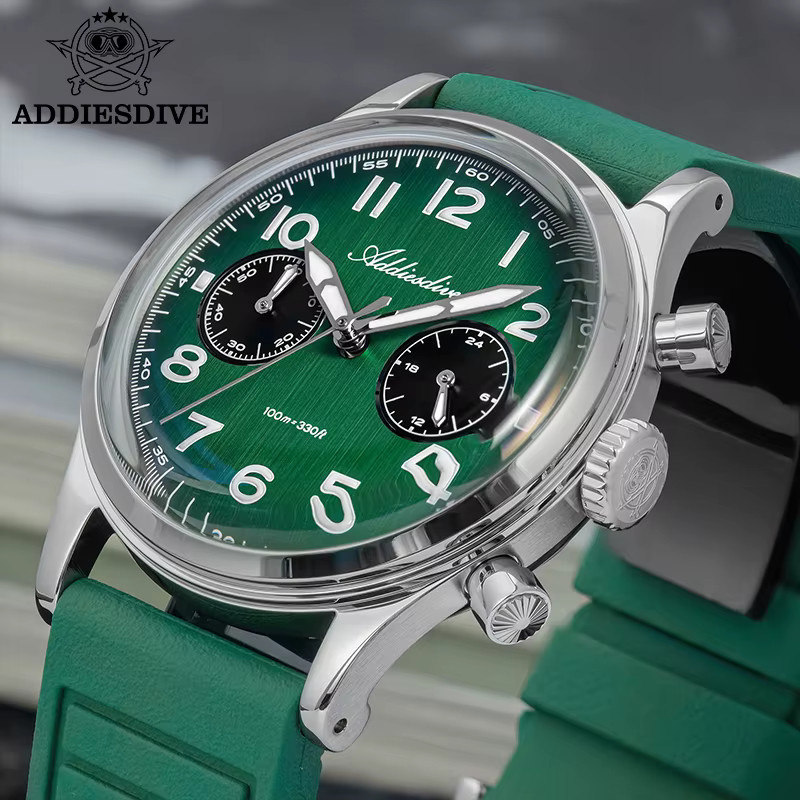 ADDIESDIVE Chronograph, Edelstahl, Blau, Quarz, Herren - Bild 4
