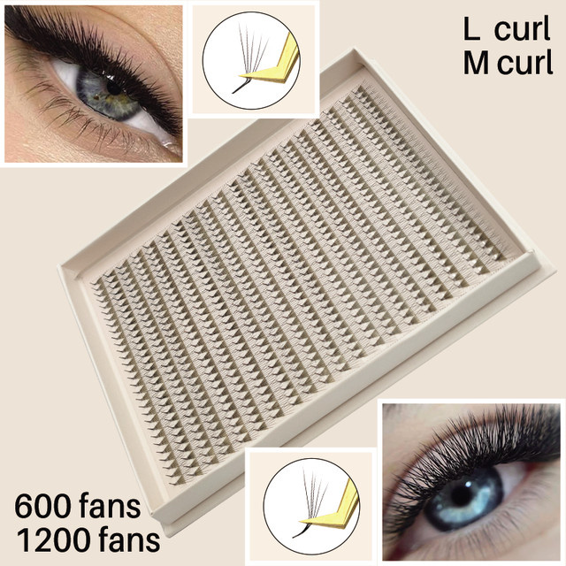 Promade Premade Fans Wimpernverlängerungen, Matte, Ultra Dark - Bild 1