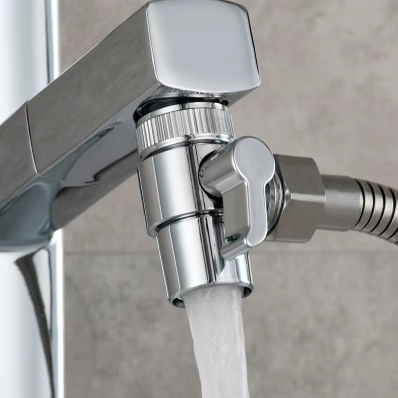 Abay Bidet-Sprühgerät-Set mit 1,5 m Schlauch, Halter und 3-Wege-Wasserhahn-Umsteller G1/2 M22-24 zur Körperhygiene - Bild 3