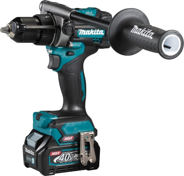Makita XGT Akku-Schlagbohrschrauber HP001GD201 in Blau/Schwarz mit 40V und 2,5 Ah Akkus im Koffer - Bild 1