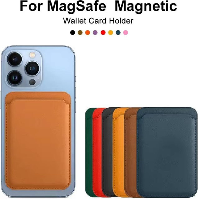 Magnetische Leder-Brieftaschenhülle mit Kartenhalter für MagSafe kompatibel mit iPhone 17 16 15 14 13 12 Pro Max und Samsung S26 S25 Ultra S24 Plus in Grün - Bild 1
