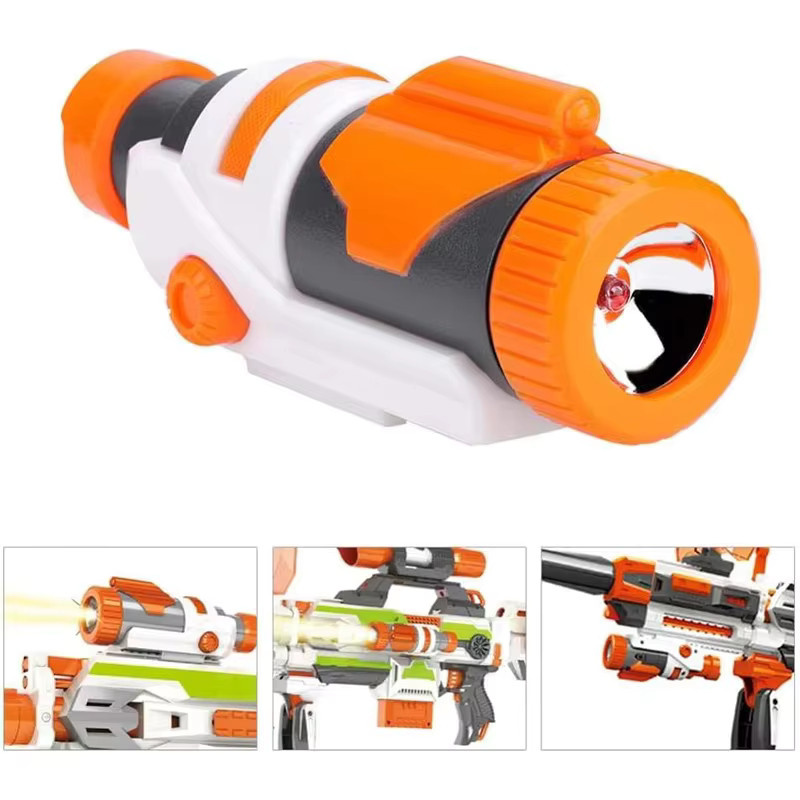 ZIVCONCING Abnehmbarer Plastik-Taschenlampen-Zielfernrohrhalter für Nerf Spielzeug, Zubehör - Bild 4