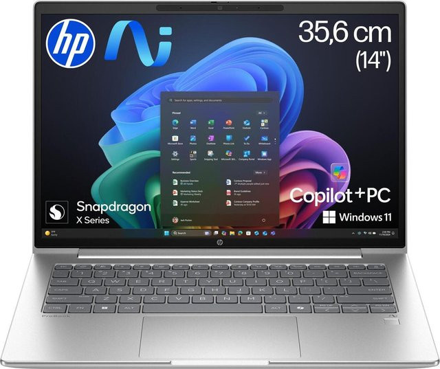 HP ProBook 4 G1q Notebook mit Snapdragon X Prozessor, Next Gen AI, 14 Zoll (35,6 cm), Silver, Windows - Bild 1