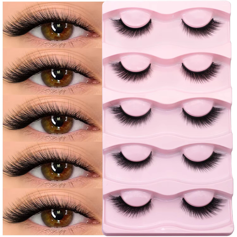 VELTRINAY Fox Eye Lashes Wispy Eyelashes, Faux Mink, Natürlich - Bild 5