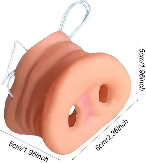 Binchi Schweinenasenmaske, Tiere, Rosa / Pink, Gummi - Bild 1