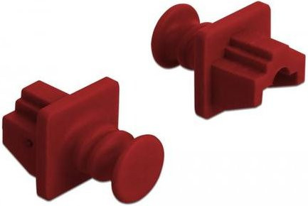 Delock 86510 Staubschutz für RJ45 Buchsen, 10 Stück, rot - Bild 1