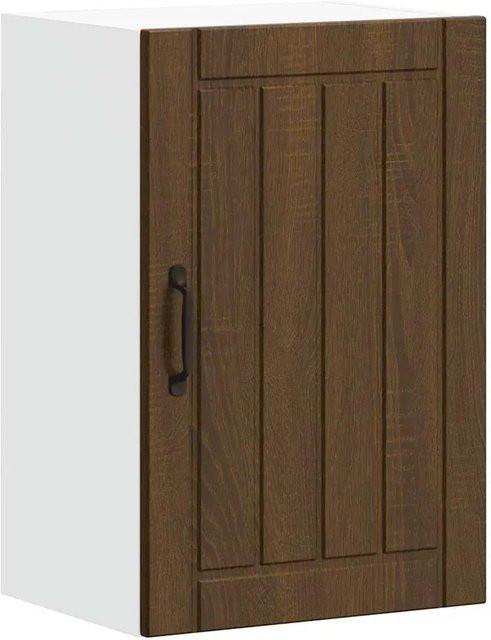 vidaXL Küchen-Hängeschrank Lucca in Braun Eichen-Optik mit Glastüren, B/T/H: 60,0 x 40,0 x 25,0 cm - Bild 1