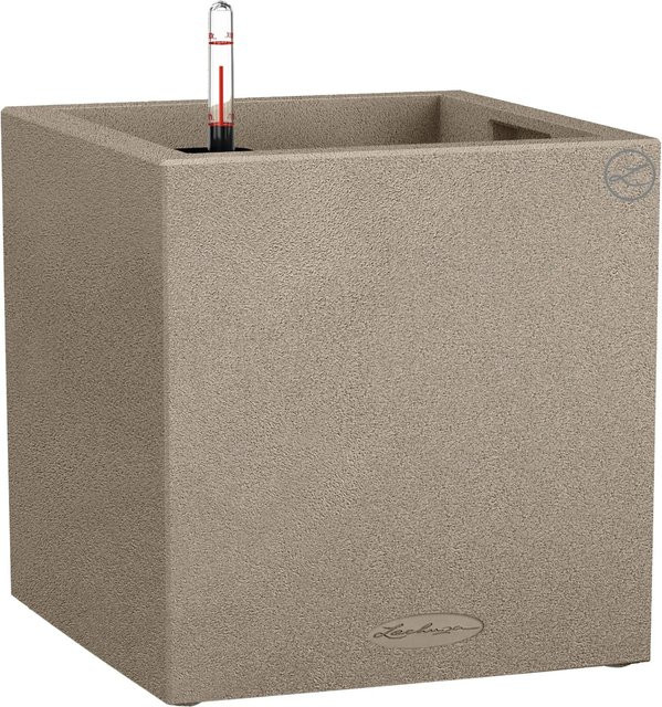 Lechuza Pflanzgefäß Canto Stone Pflanzwürfel Sandbeige B/T/H: 40 x 40 x 40 cm - Bild 1
