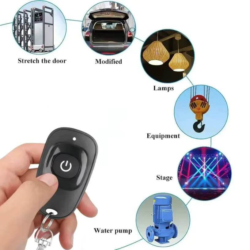 VIKEFON RF EV1527 Lerncode Sender 433 MHz Universal Wireless Fernbedienung Schalter mit DC 12 V 1CH Relais Empfänger Modul in Weiß - Bild 2