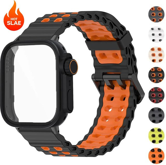 CHIICSMART Uhrenarmband und Hülle, Silikon, Schwarz, Huawei Watch Fit 4 Pro Fit 4 Fit3 - Bild 1