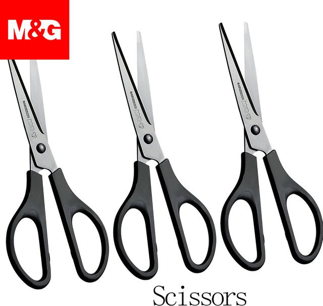 M&G Scheren Set in Schwarz, 3er Pack aus Edelstahl und Kunststoff für Büro und Studium - Bild 1