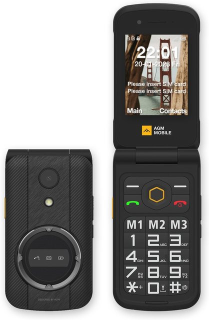 AGM Mobile M8 Flip Klapphandy Schwarz mit Bluetooth und 2,8 Zoll Display - Bild 2