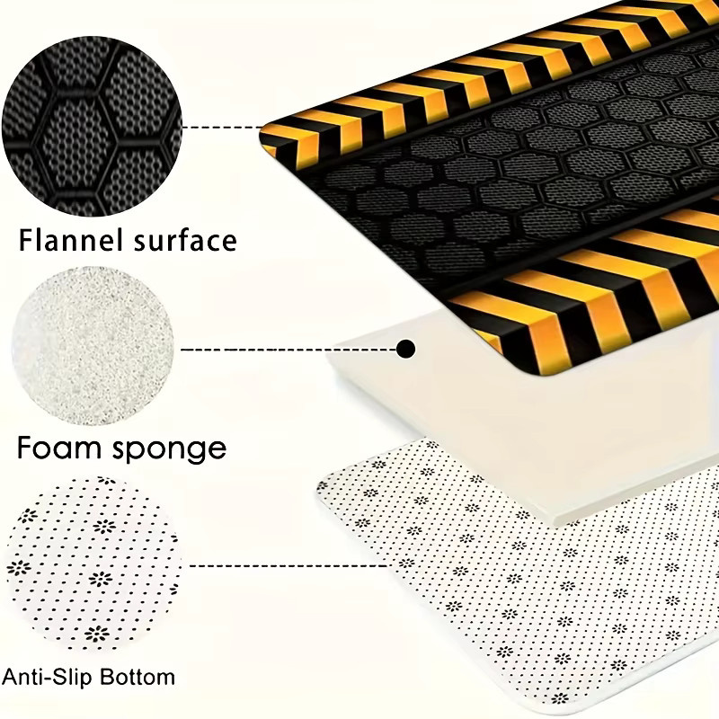 VIKAMA Langer Läufer-Teppich als rutschfeste Motorradmatte für Innen- und Außenbereich, geometrisches Design, B/T/H: 120 x 18 cm - Bild 6