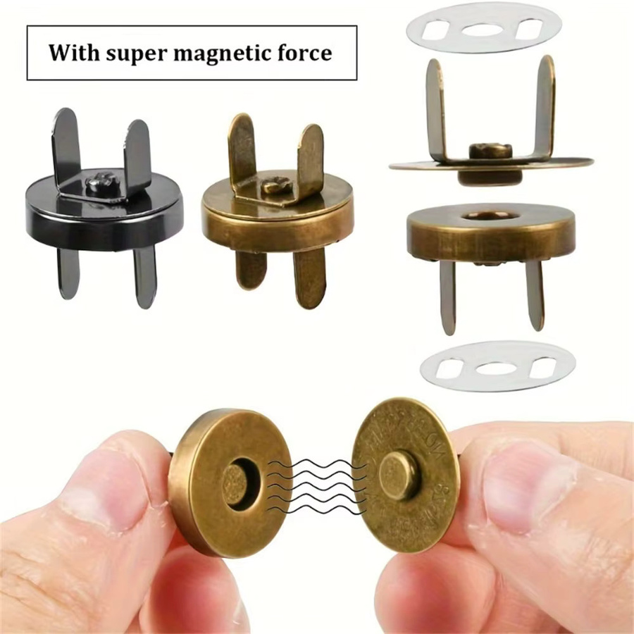 40er-Pack Magnetische Druckknöpfe in Multicolor aus Metall für Handarbeiten, Taschen und Kleidung - Bild 3
