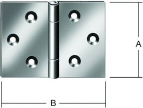 VORMANN Tür-Scharnier aus Edelstahl in Silber, B: 12,0 cm, H: 8,0 cm - Bild 1