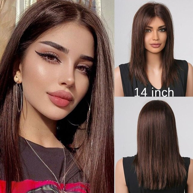 HAIRCUBE Echthaar-Perücke, Bob, Ombre-Braun, Damen - Bild 1