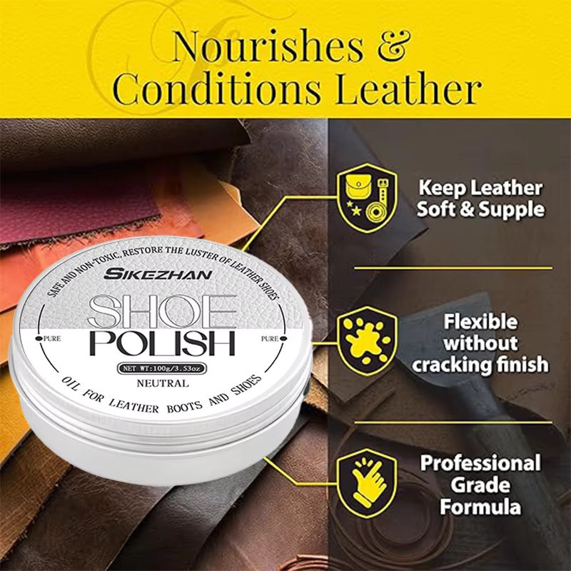 Universelles Schuhcreme-Set mit Lederreiniger, Spülung und Wasserproofer zur Farbwiederherstellung für Schuhe, Stiefel und Taschen - Bild 4