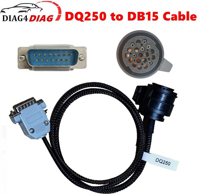 dq250 Übertragungskabel von DB15 auf OBD2 in Schwarz - Bild 1