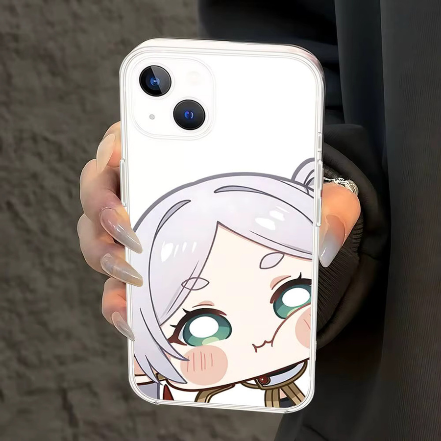 Anime F-Frieren Beyond Journey's End Handyhülle für iPhone 11 bis 17 Pro Max mit transparenter Rückseite - Bild 3