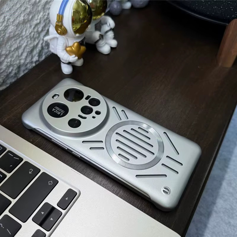 Ultradünne magnetische Schutzhülle für Xiaomi 12 Pro bis 17 Ultra mit Wärmeableitung aus PC, Farbe: Silber - Bild 3
