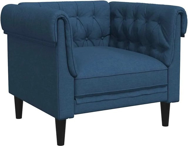 vidaXL Chesterfield-Sessel Blau aus Stoff mit Armlehnen - Bild 1