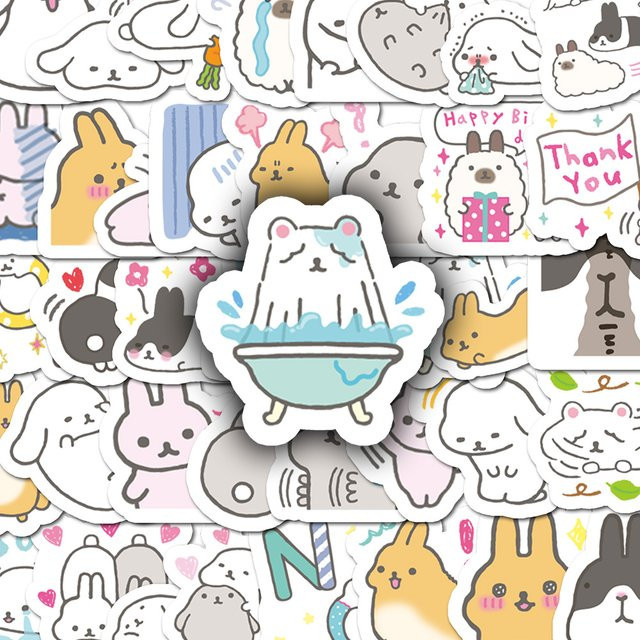 40 Stück Mofutans Cartoon Aufkleber in Multicolour für Kinder Scrapbooking und Schulbedarf - Bild 1