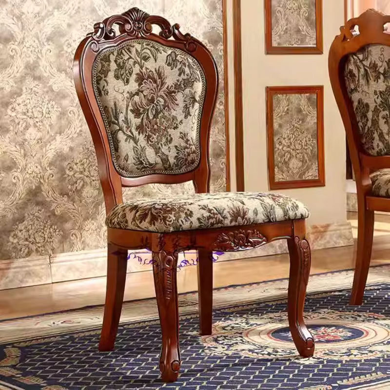 DUTRIEUX Esszimmerstuhl im American Country Stil aus Massivholz mit Stoffbezug - Bild 2