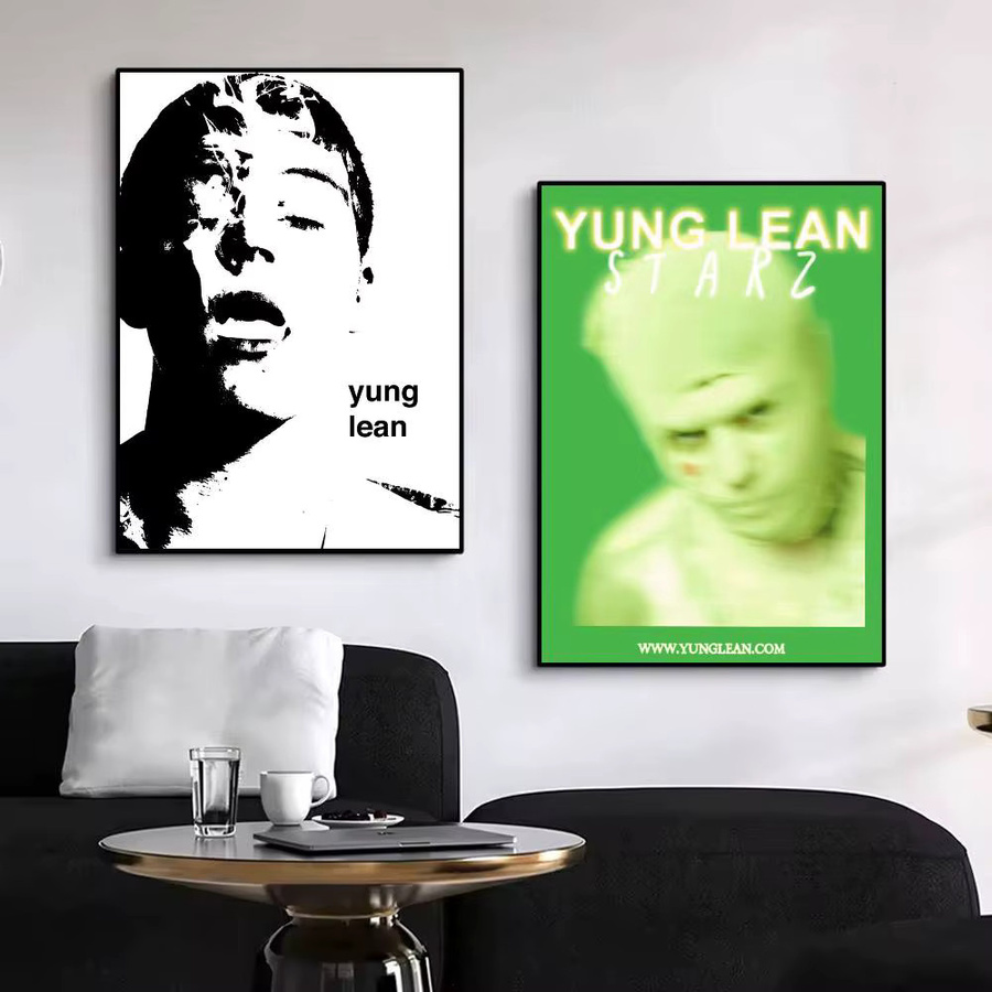 Yung Lean Frost God Poster Selbstklebender Wasserdichter Papieraufkleber für Wanddekoration in Kaffeehaus oder Bar - Bild 3