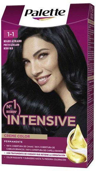 Schwarzkopf Palette Intensive Coloration 1.1 Blauschwarz, Creme, Marulaöl - Bild 1