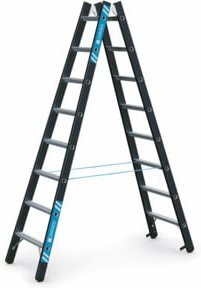 Zarges Megastep B SL Doppelleiter aus Aluminium in Schwarz mit 8 Sprossen - Bild 2