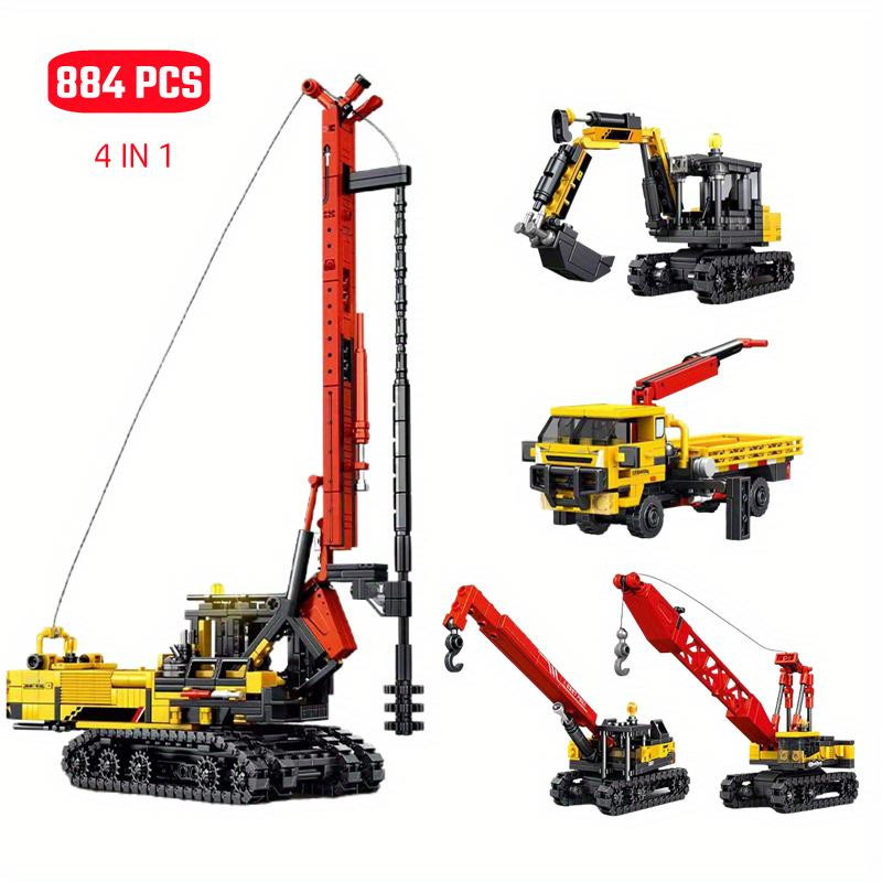 SEMBO BLOCK 4in1 Drehbohrgerät, Bausteine, Stadtbau Ingenieurfahrzeug, ab 6 Jahren - Bild 4