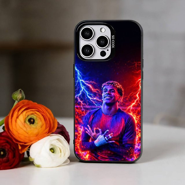 L-Lamine Y-Yamal Handyhülle für Apple iPhone 17, 16, 15, 14, 13, 12, 11 Pro Max XS in Bunt Silber - Bild 1