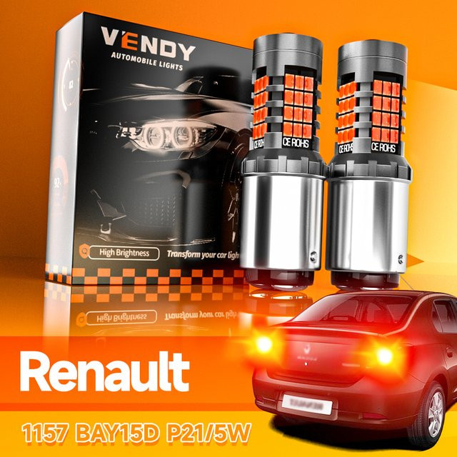 2 Stück LED Bremslicht Lampen P21/5W 1157 BAY15D Canbus für Renault Grand Scenic Laguna Sport Logan Master Megane Twingo - Bild 1