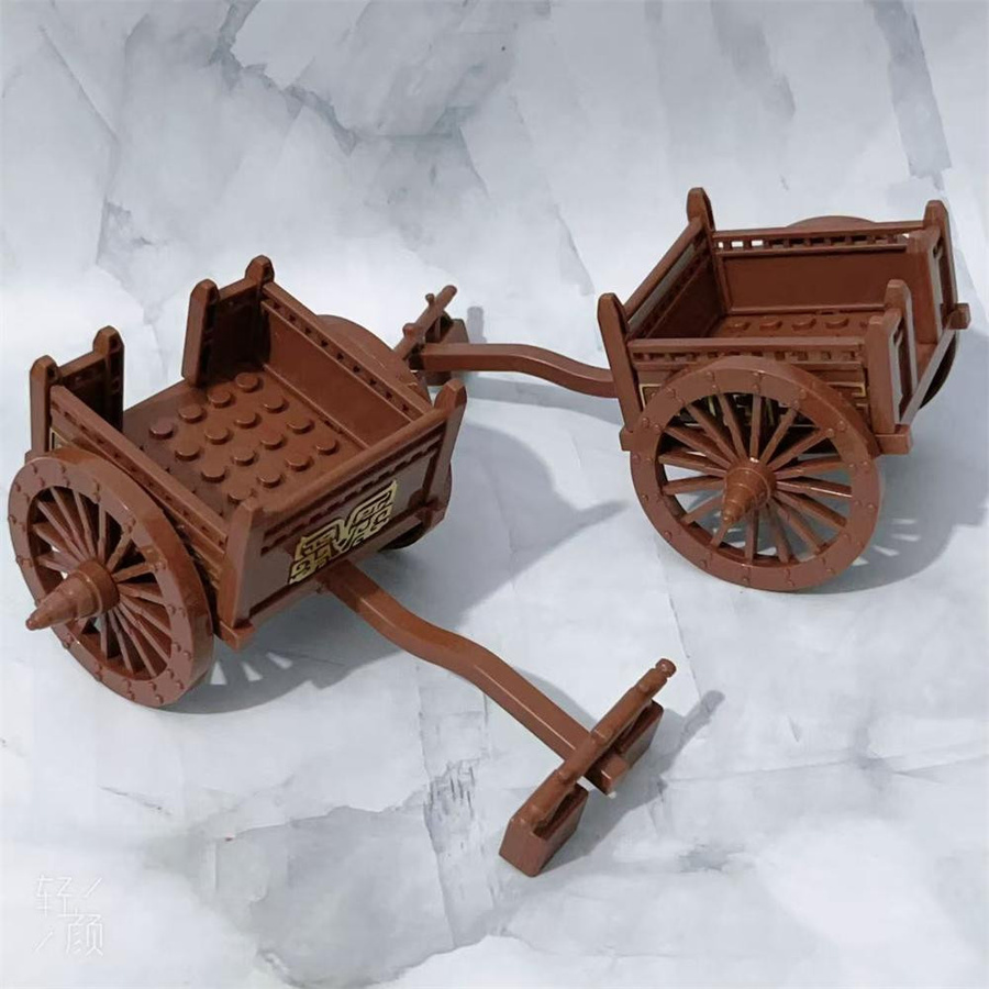 DBPALY Mittelalterliche Armee Militärwagen Kriegspferd Bausteine Set - Bild 1