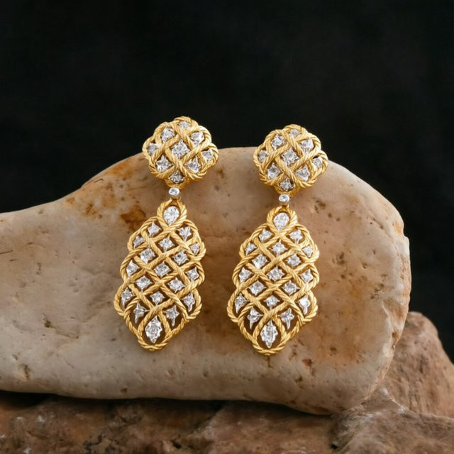 YoYo Ohrringe, Zirkonia, Gold, Damen - Bild 1