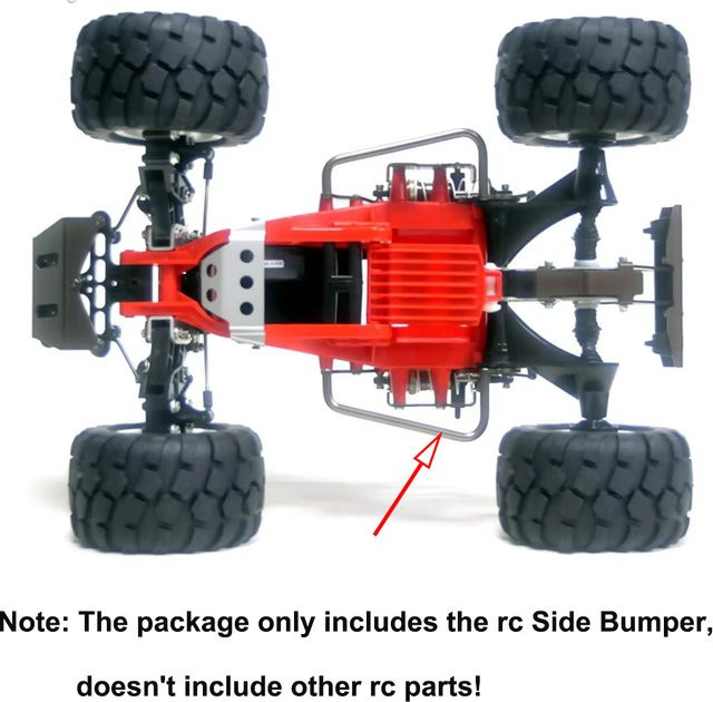 Tamiya Aluminium-Seitenstoßstange, Zubehör, Metall, Grau - Bild 1