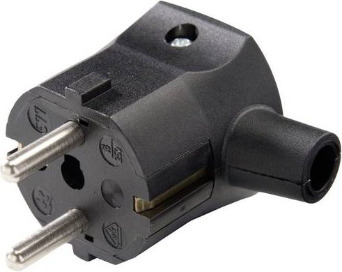 Martin Kaiser 577/sw Schutzkontakt-Winkelstecker aus Polyamid in Schwarz IP20 - Bild 1