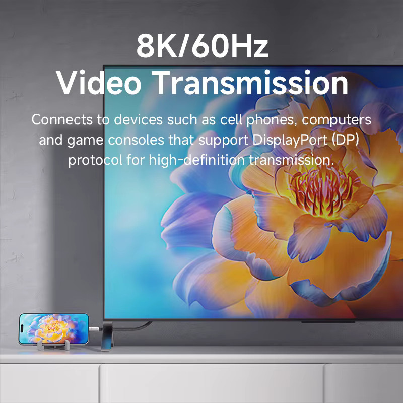 Hagibis USB4-Kabel Typ-C auf Typ-C in Silber mit Schlüsselanhänger, 240 W und 80 Gbit/s, kompatibel mit Thunderbolt 4/5 und iPhone 17 Pro - Bild 4