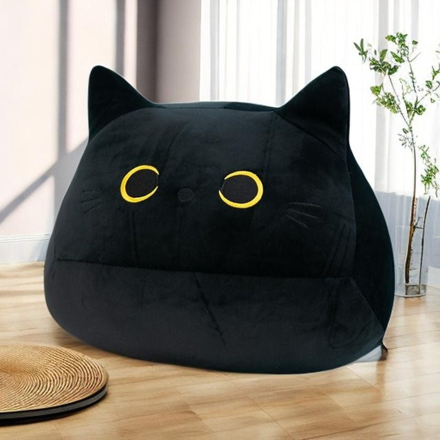 Yiran toy Fette Plüschkatzen, Schwarze Katze, Stofftier, Plüsch / Textil - Bild 1
