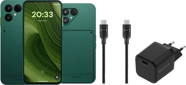 Fairphone 6 Smartphone 256GB Grün 5G mit Zubehörset - Bild 1