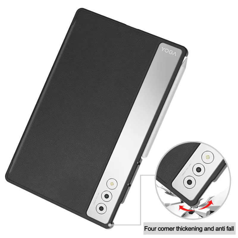 Magnetische Leder Hülle für Lenovo Yoga Pad Pro 12,7 Zoll (TB520FU) in Schwarz - Bild 6