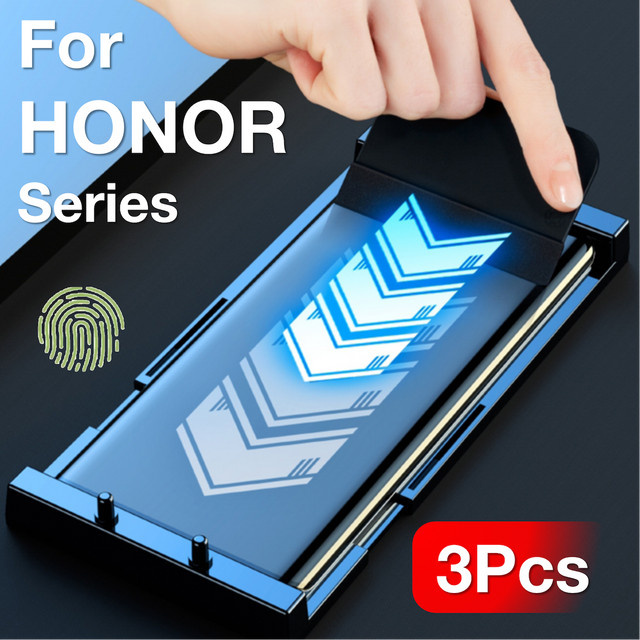 3 Stück Displayschutzfolie für HONOR Magic 6 Pro 5G 50 40 30 V40 X40 SE transparent inklusive Montage-Kit - Bild 1